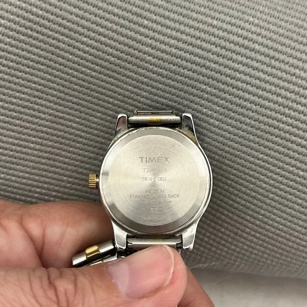 Timex Women's Gold Silver Two Tone Water Resistance Expansion Band Watch‎ T2M828